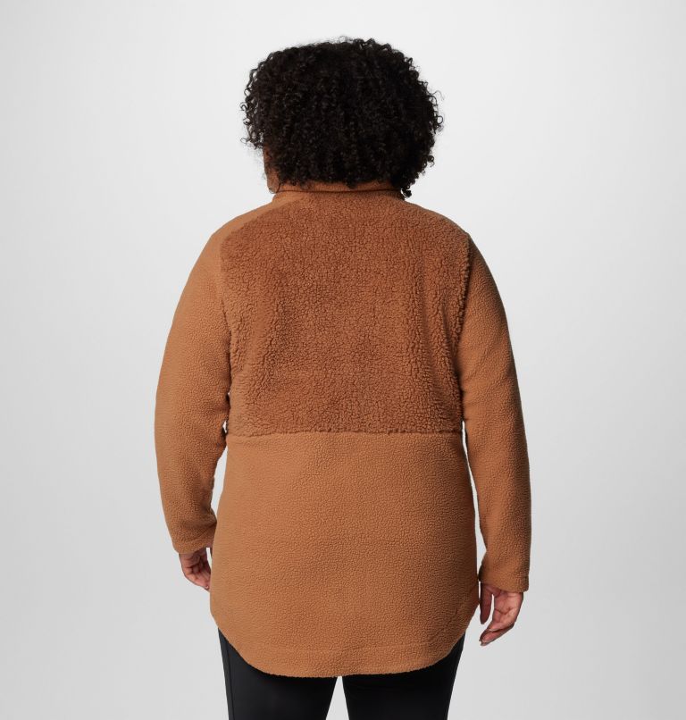 Women's Columbia Lodge Sherpa Full Zip Fleece Jacket - Plus Size, Color: Camel Brown, image 2