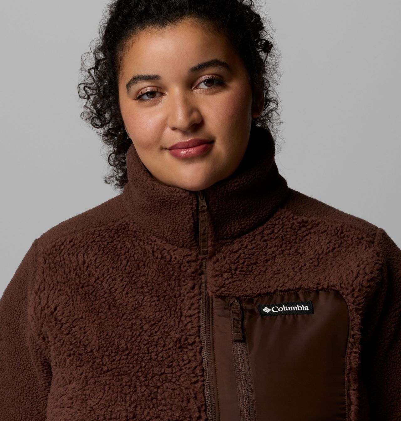 Women's Columbia Lodge™ Sherpa Full Zip Fleece Jacket - Plus Size 6