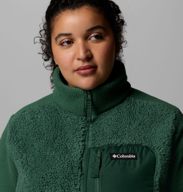 Women's Columbia Lodge Sherpa Full Zip Fleece Jacket - Plus Size, Color: Rain Forest, image 6