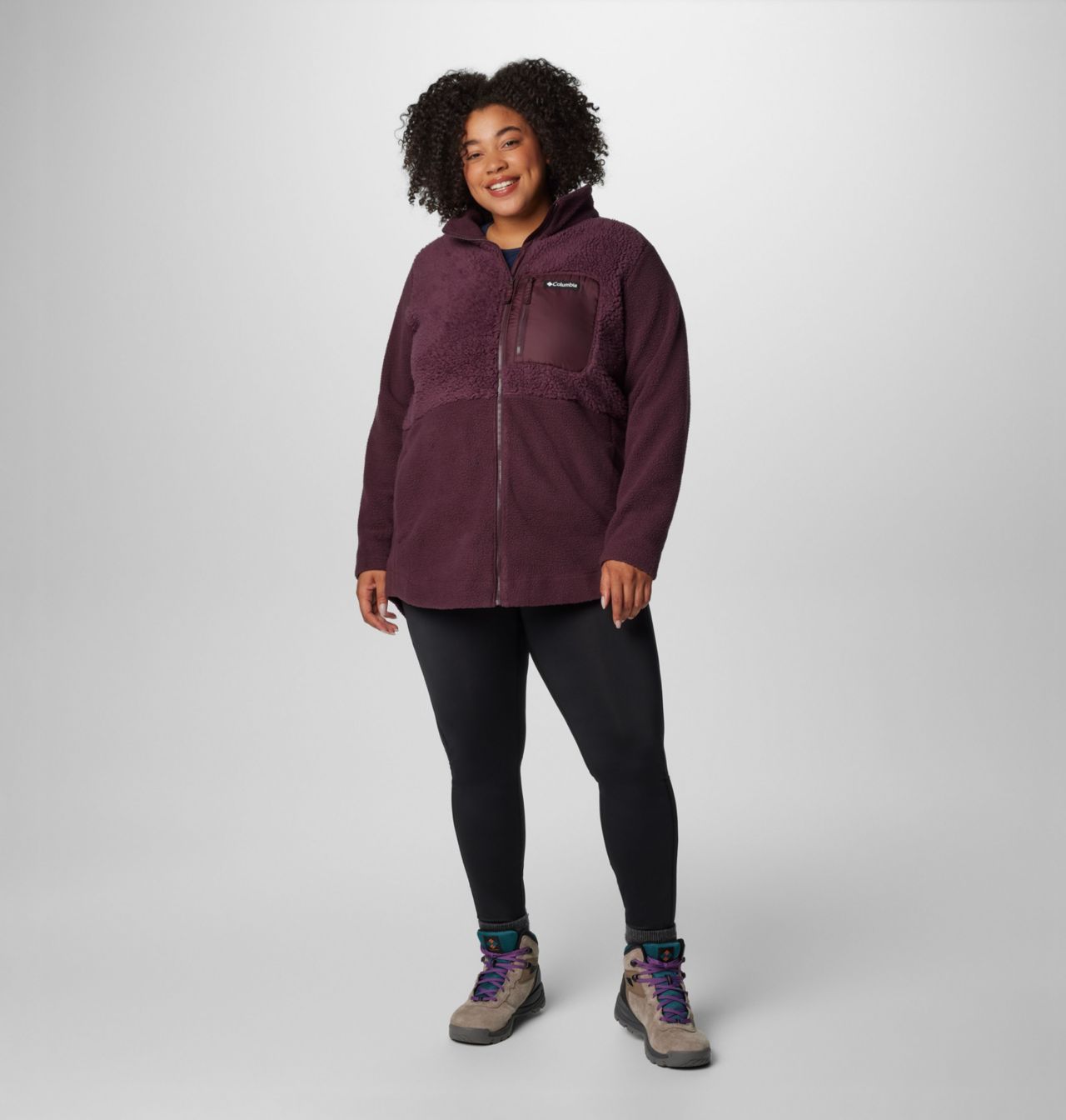 Women's Columbia Lodge™ Sherpa Full Zip Fleece Jacket - Plus Size 3