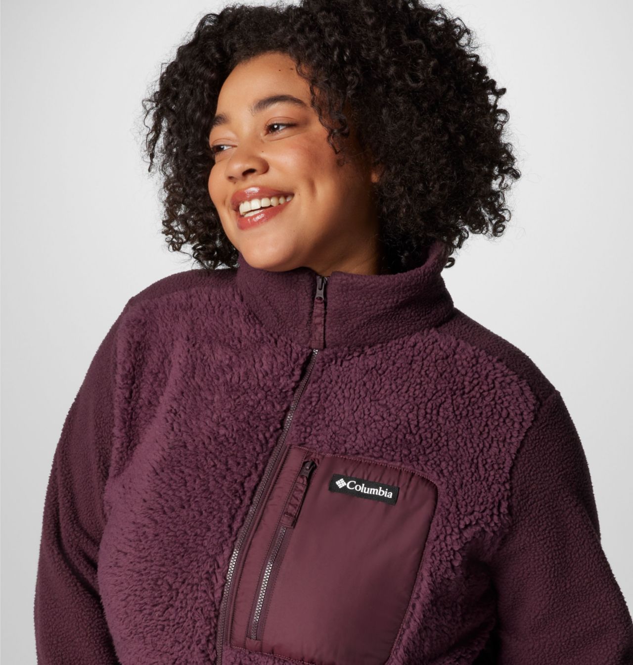 Women's Columbia Lodge™ Sherpa Full Zip Fleece Jacket - Plus Size 5