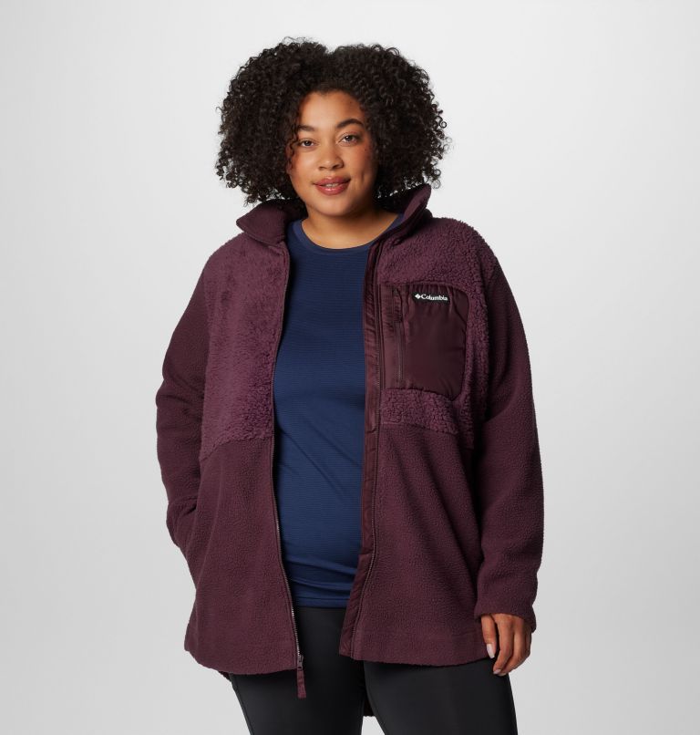 Women's Columbia Lodge Sherpa Full Zip Fleece Jacket - Plus Size, Color: Moonvista, image 6