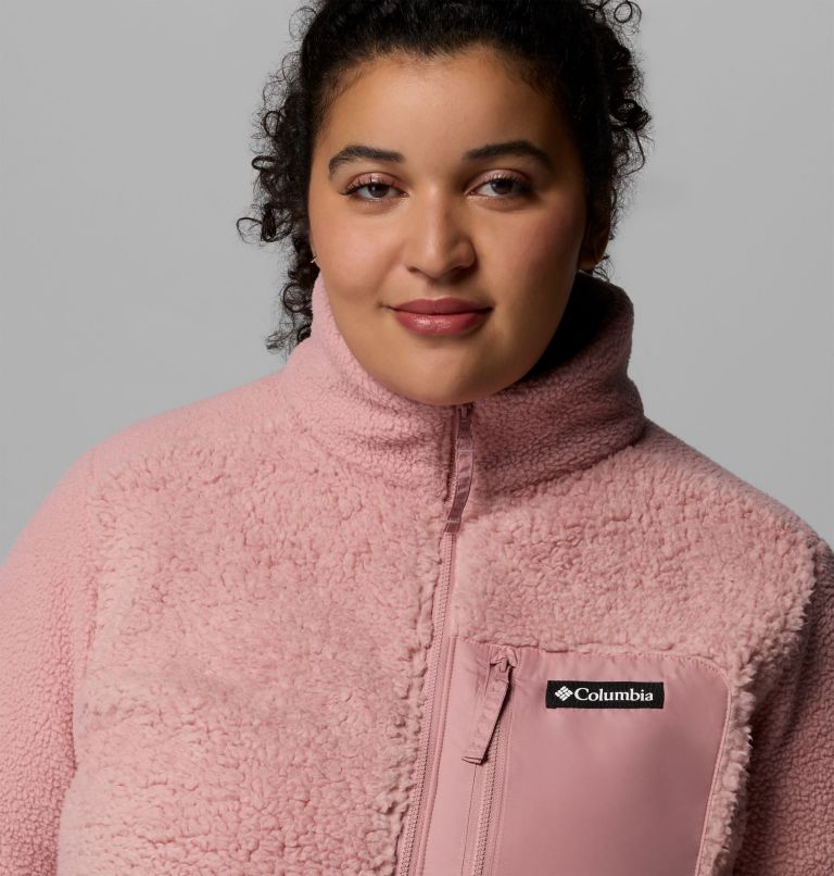 Women's Columbia Lodge Sherpa Full Zip Fleece Jacket - Plus Size, Color: Eraser Pink, image 6