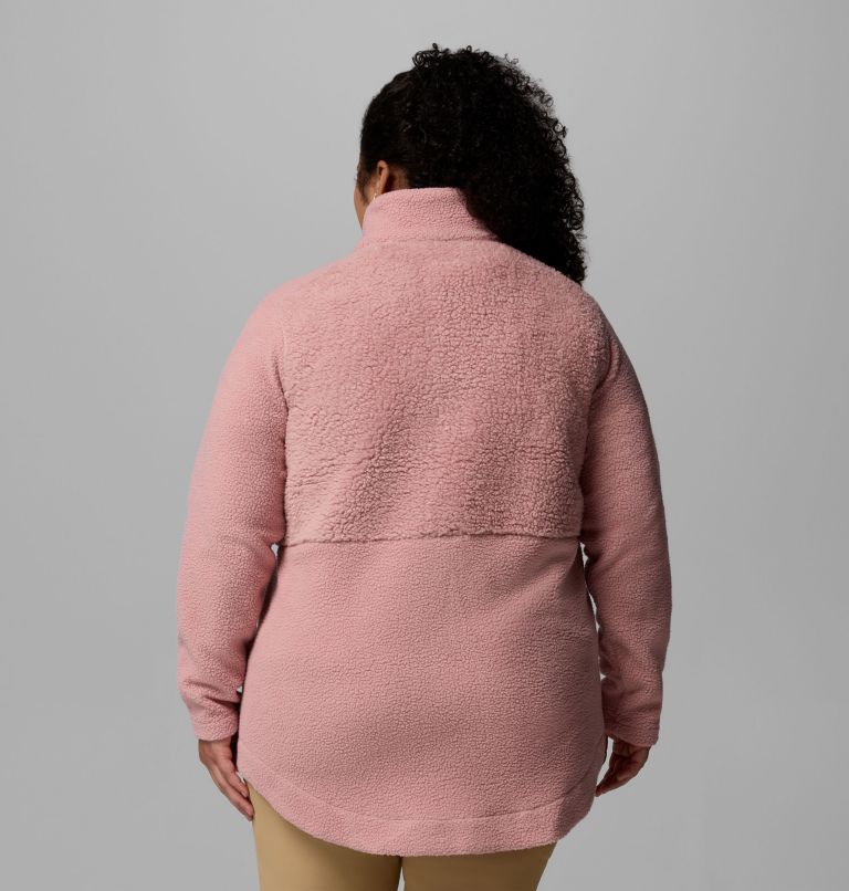 Women's Columbia Lodge Sherpa Full Zip Fleece Jacket - Plus Size, Color: Eraser Pink, image 3