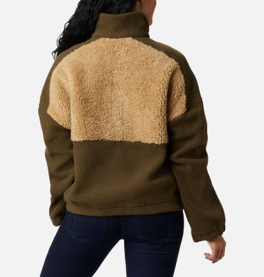 Pullover Columbia Lodge&trade; Sherpa da donna Columbia Lodge&trade; Sherpa Pullover | 319 | XS, Olive Green, Beach, back