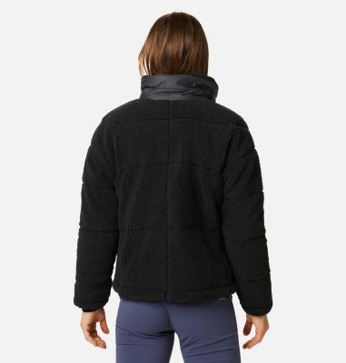 Women's Columbia Lodge Baffled Sherpa Fleece Jacket Columbia Lodge&trade; Baffled Sherpa Fleece | 010 | L, Black, back