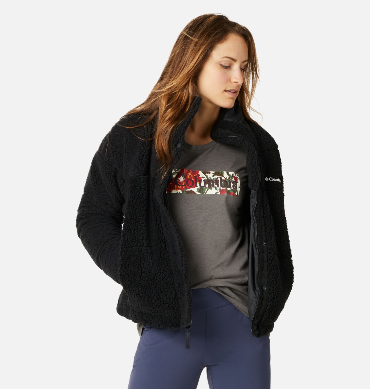 Women's Columbia Lodge™ Baffled Sherpa Fleece 1
