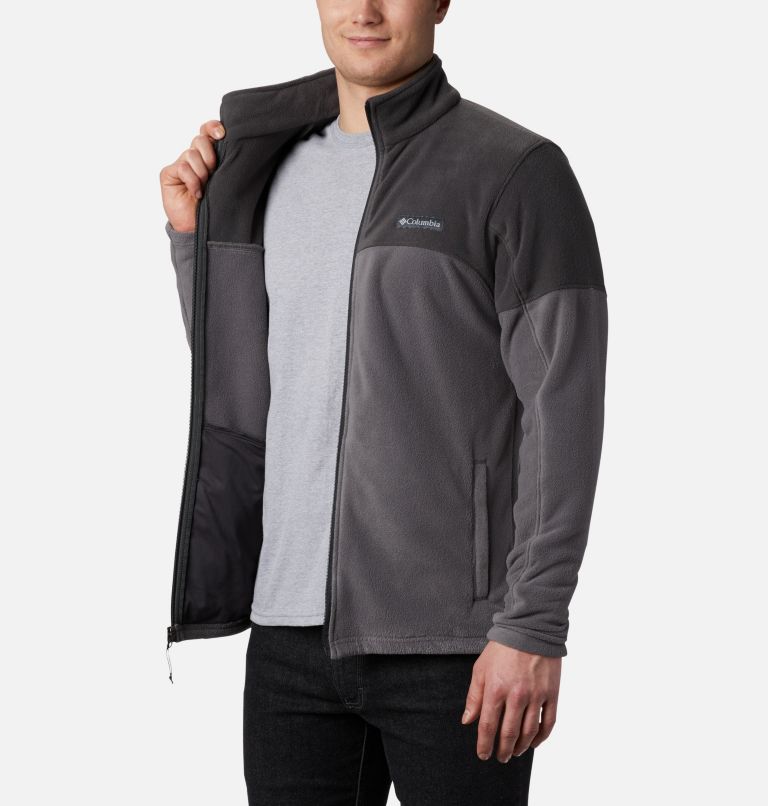 Forro polar con cremallera de arriba abajo Basin Trail para hombre, Color: City Grey, Shark, image 5