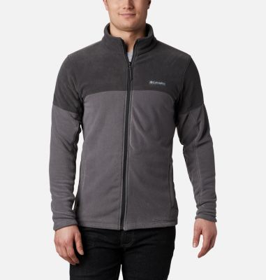 Men's Basin Trail Full Zip Fleece Jacket, Color: City Grey, Shark, image 1