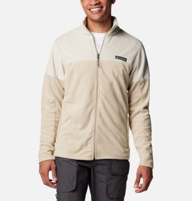 Men's Basin Trail Full Zip Fleece Jacket, Color: Ancient Fossil, Dark Stone, image 1