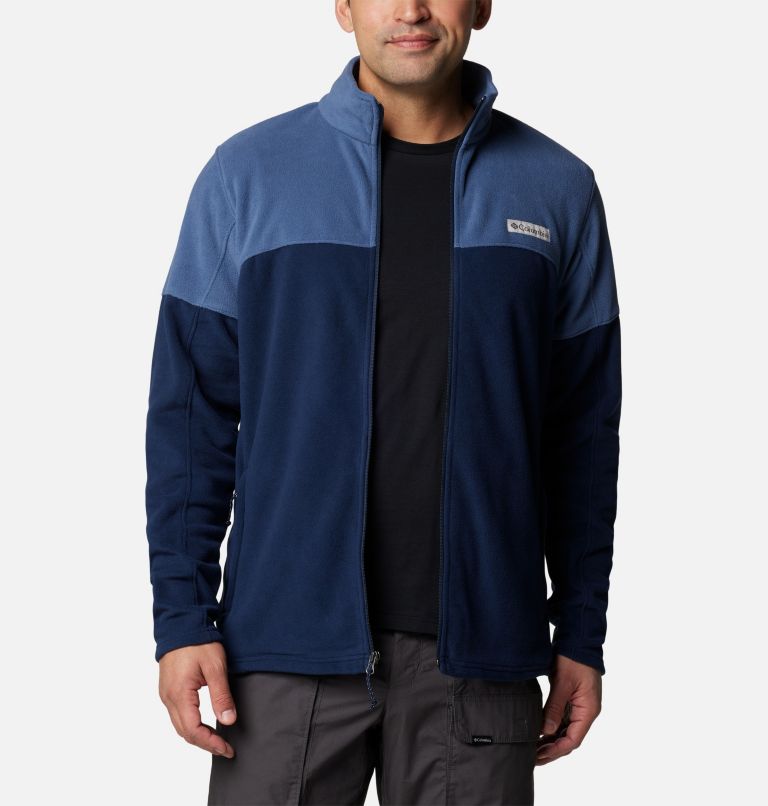 Men's Basin Trail Full Zip Fleece Jacket, Color: Collegiate Navy, Dark Mountain, image 6