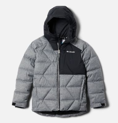 Boys' Winter Powder Quilted Ski Jacket Winter Powder&trade; Quilted Jacket | 464 | M, Black Heather, front