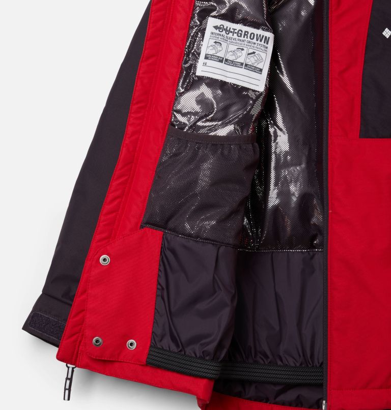 Youth Timber Turner Waterproof Ski Jacket, Color: Dark Purple, Mountain Red, image 3
