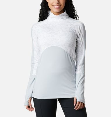 Haut avec zip 1/4 Winter Power femme  Winter Power&trade; 1/4 Zip Knit | 307 | S, Cirrus Grey, White Crackle Print, front