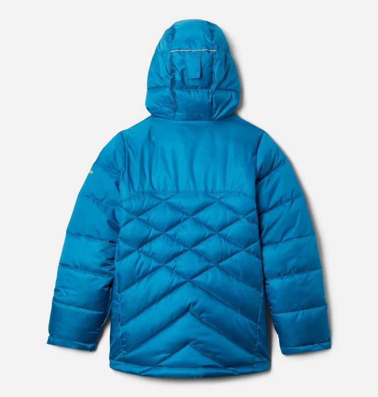 Girls' Winter Powder Quilted Ski Jacket, Color: Fjord Blue, Fjord Blue Sheen, image 2