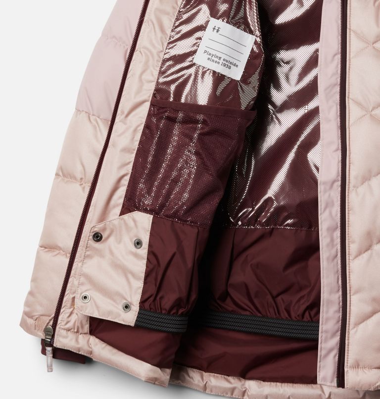 Girls' Winter Powder Quilted Jacket, Color: Mineral Pink, Mineral Pink Sheen, image 3