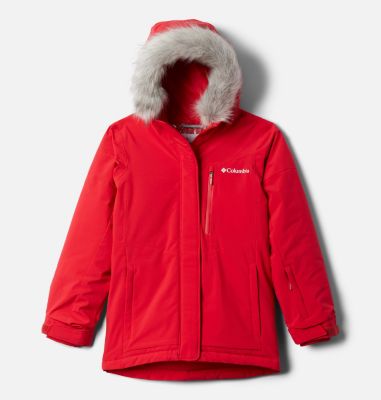 girls red ski jacket