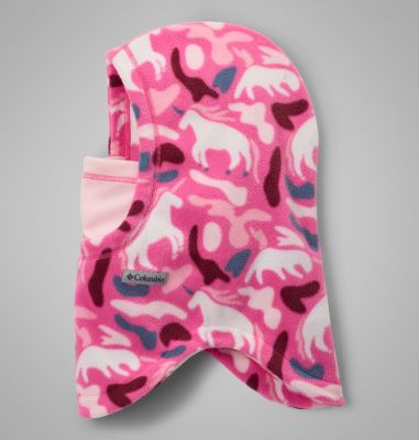 Kids' Frosty Trail Balaclava, Color: Pink Ice Uniflauge, image 1