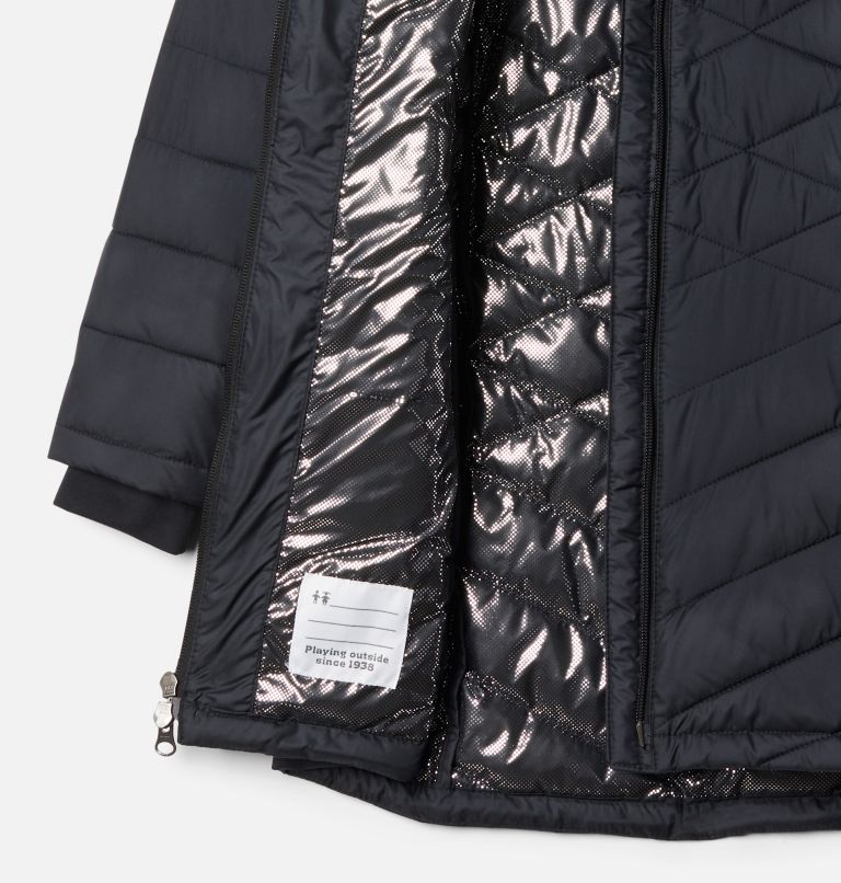 Girls' Heavenly Long Insulated Jacket, Color: Black, image 3