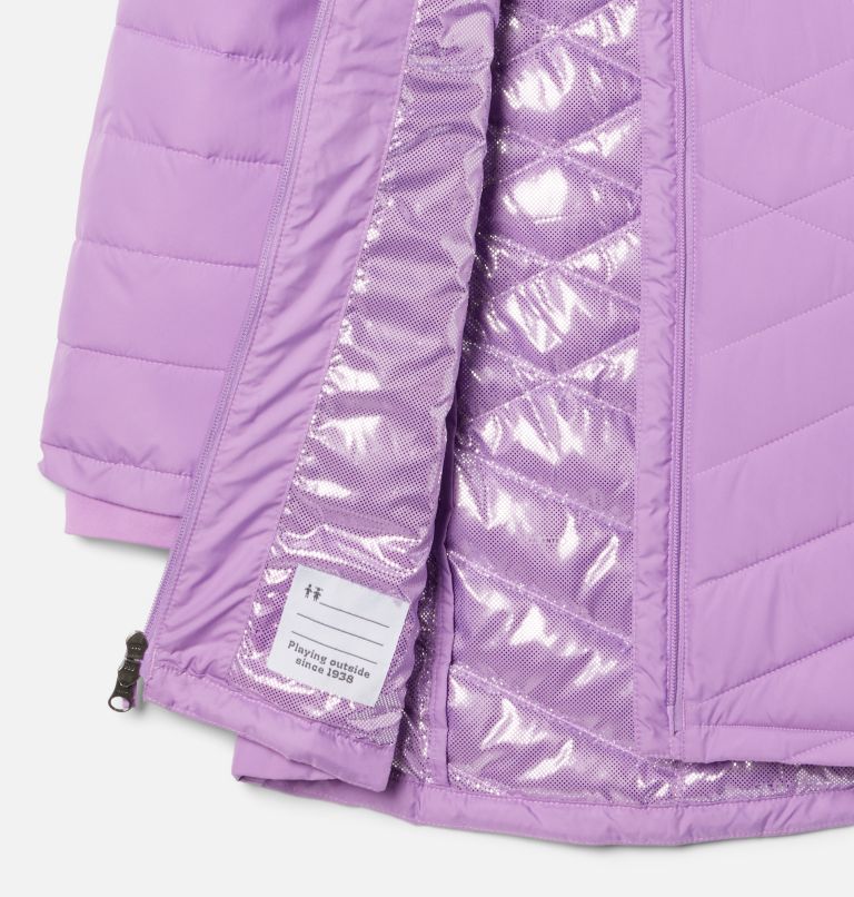 Girls' Heavenly Long Insulated Jacket, Color: Gumdrop, image 3