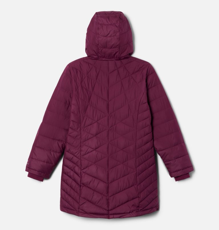 Thumbnail: Girls' Heavenly Long Insulated Jacket, Color: Marionberry, image 2