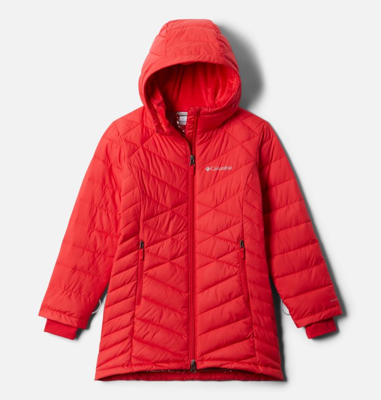 Girls' Heavenly Long Jacket, Color: Red Lily
