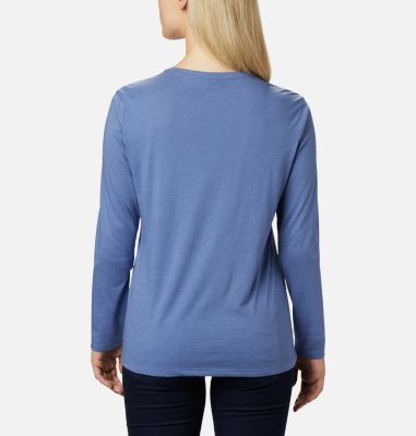 Women's Autumn Trek Long Sleeve Relaxed T-Shirt Autumn Trek&trade; LS Relaxed Tee | 466 | L, Velvet Cove Heather, Dotty Heaven, back