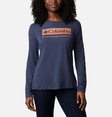 Women's Autumn Trek Long Sleeve Relaxed T-Shirt Autumn Trek&trade; LS Relaxed Tee | 466 | L, Nocturnal Heather, CSC Urban, front