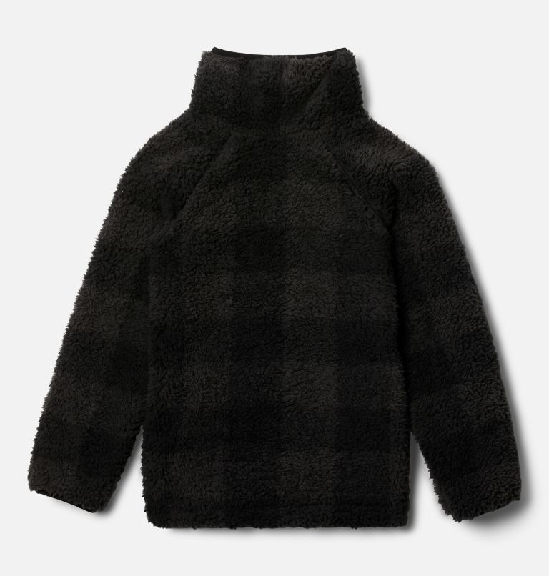 Thumbnail: Boys' Winter Pass Printed Sherpa Fleece Jacket, Color: Black Check, image 2