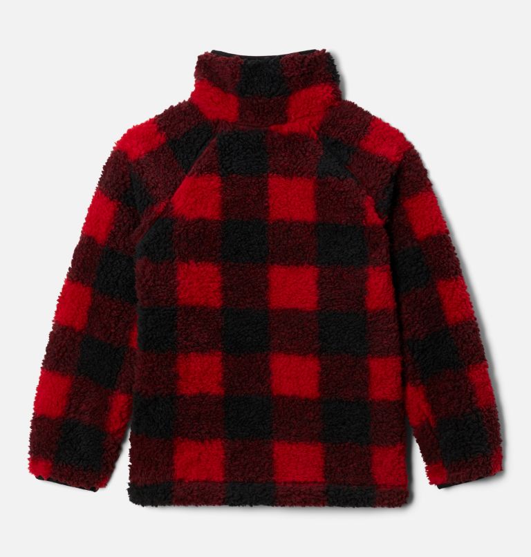 Thumbnail: Kids' Winter Pass Printed Sherpa Full Zip Fleece Jacket, Color: Mountain Red Check, image 2