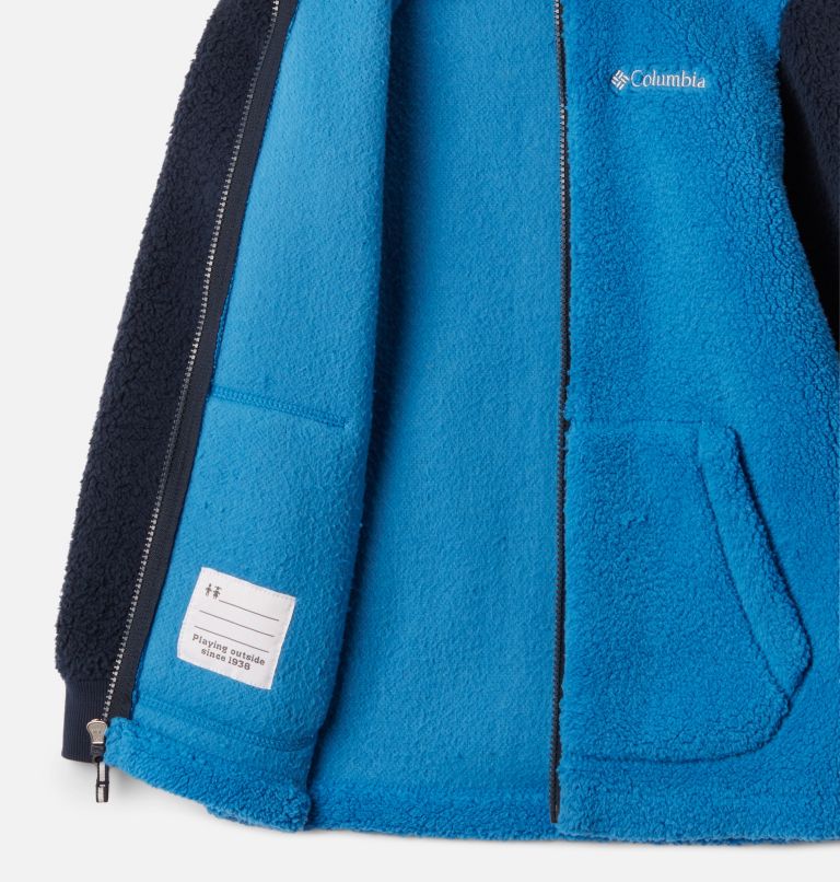 Boys' Rugged Ridge II Full Zip Sherpa, Color: Bright Indigo, Collegiate Navy, image 3
