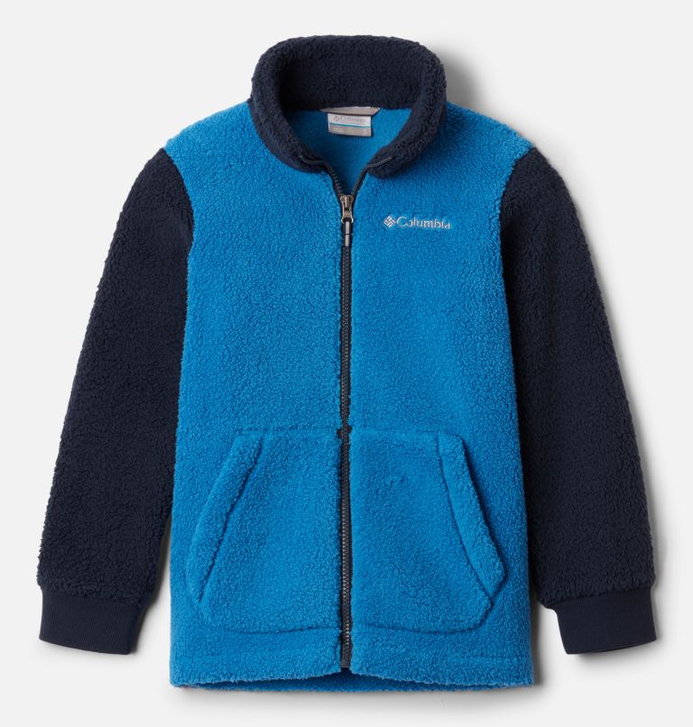 Boys' Rugged Ridge II Full Zip Sherpa, Color: Bright Indigo, Collegiate Navy, image 1
