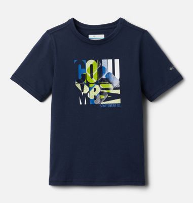 Boys' Roast and Relax Short Sleeve Shirt Roast and Relax&trade; Graphic SS Tee | 464 | S, Collegiate Navy, front