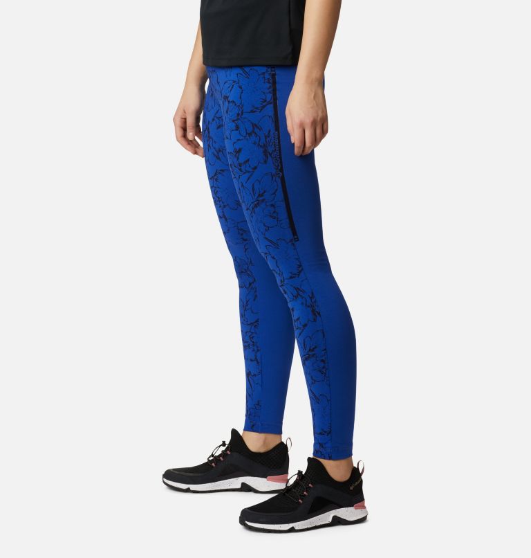 Women's Columbia Lodge Legging, Color: Lapis Blue Brushstroke Print, image 3