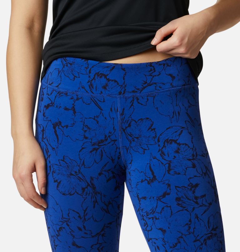 Women's Columbia Lodge Legging, Color: Lapis Blue Brushstroke Print, image 4