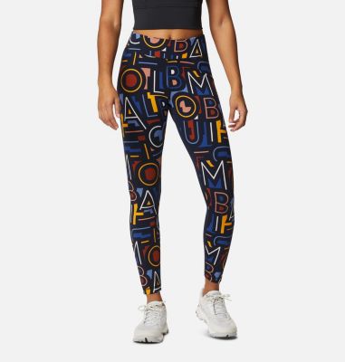 Legging Columbia Lodge femme Columbia Lodge&trade; Legging | 410 | L, Dark Nocturnal Typo Print, front