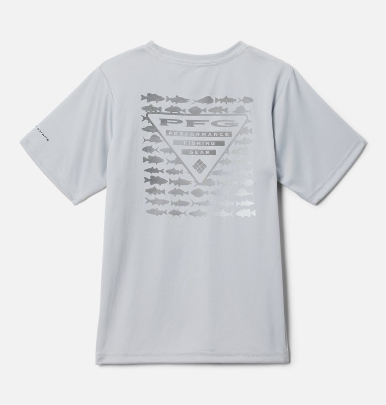 Boys' PFG True Pursuit T-shirt, Color: Cool Grey, Elements Graphic, image 2