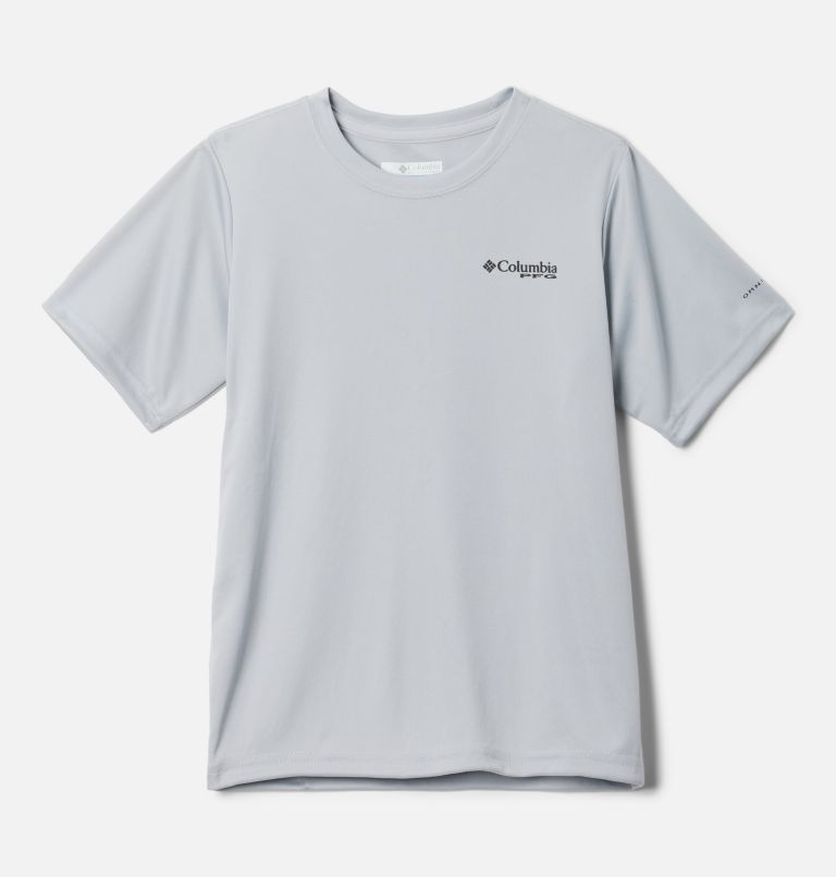 Thumbnail: Boys' PFG True Pursuit T-shirt, Color: Cool Grey, Elements Graphic, image 1