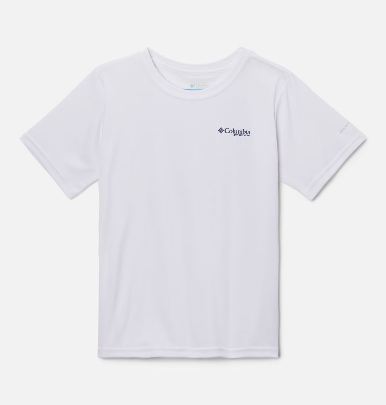 Thumbnail: Boys' PFG True Pursuit T-shirt, Color: White, Elements Graphic, image 1