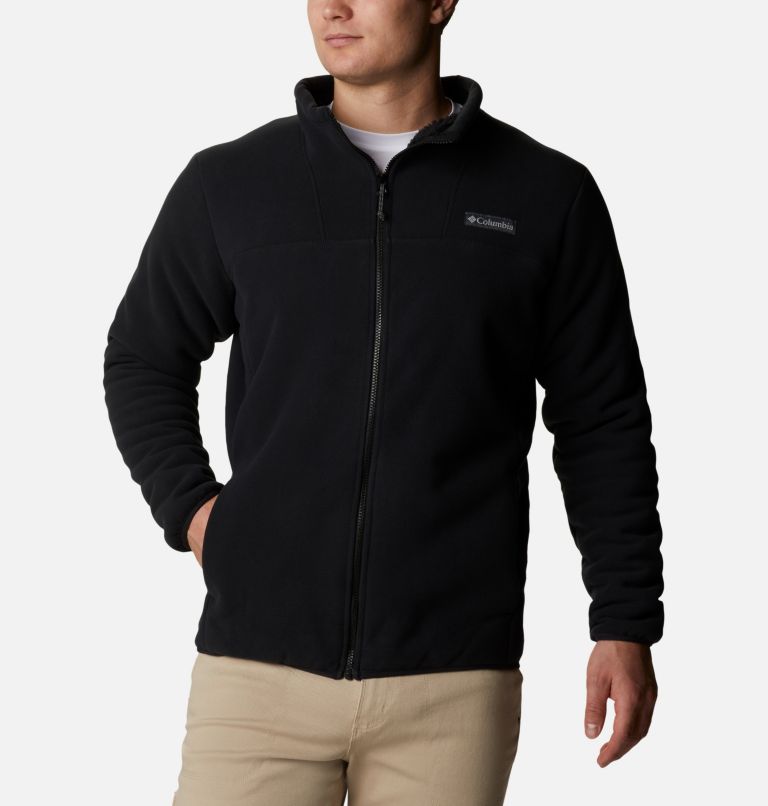 Men's Winter Pass Full Zip Sherpa Fleece Jacket, Color: Black, image 1