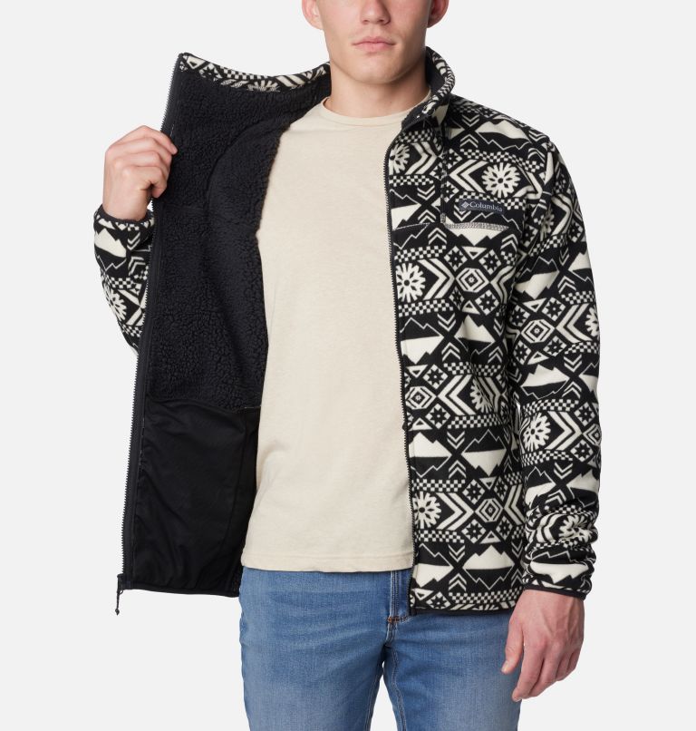 Winter Pass Full Zip | 013 | XXL, Color: Black Checkered Peaks Tonal Print, image 5