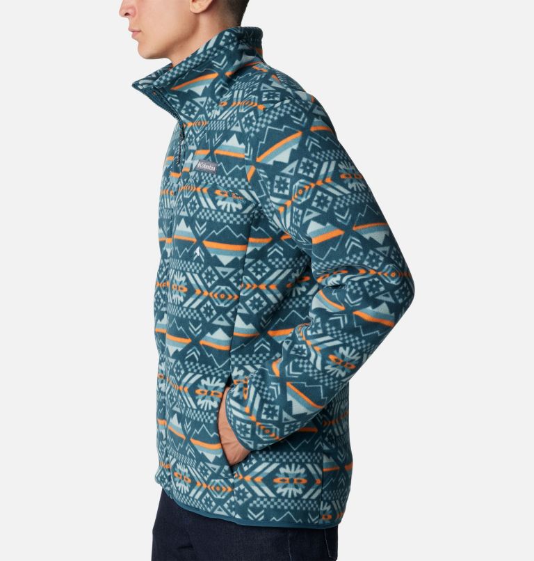 Winter Pass Full Zip | 414 | L, Color: Night Wave Checkered Peaks Print, image 3