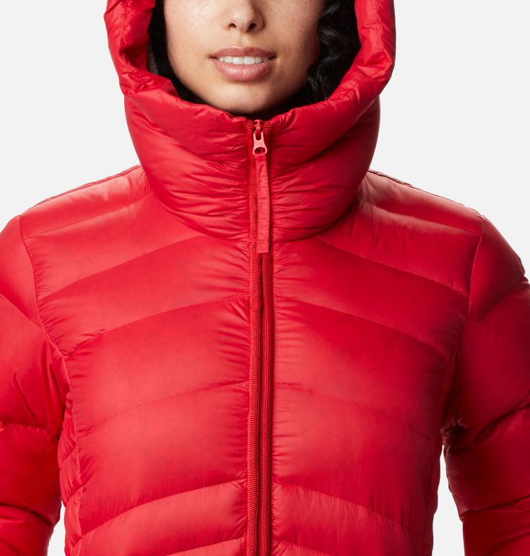 Autumn Park Down Hooded Jacket | 658 | L, Color: Red Lily, image 4