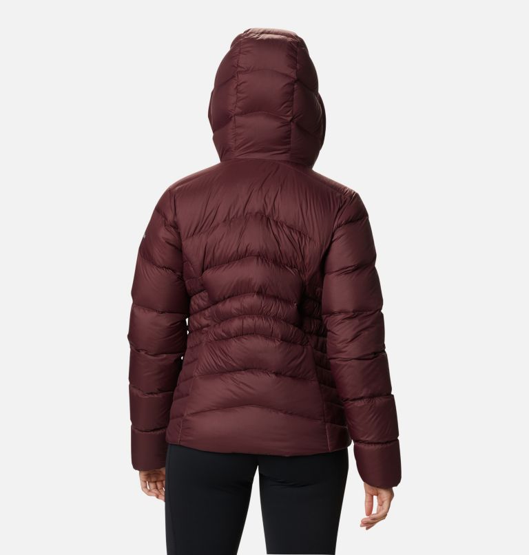 Women's Autumn Park Down Hooded Jacket, Color: Malbec, image 2