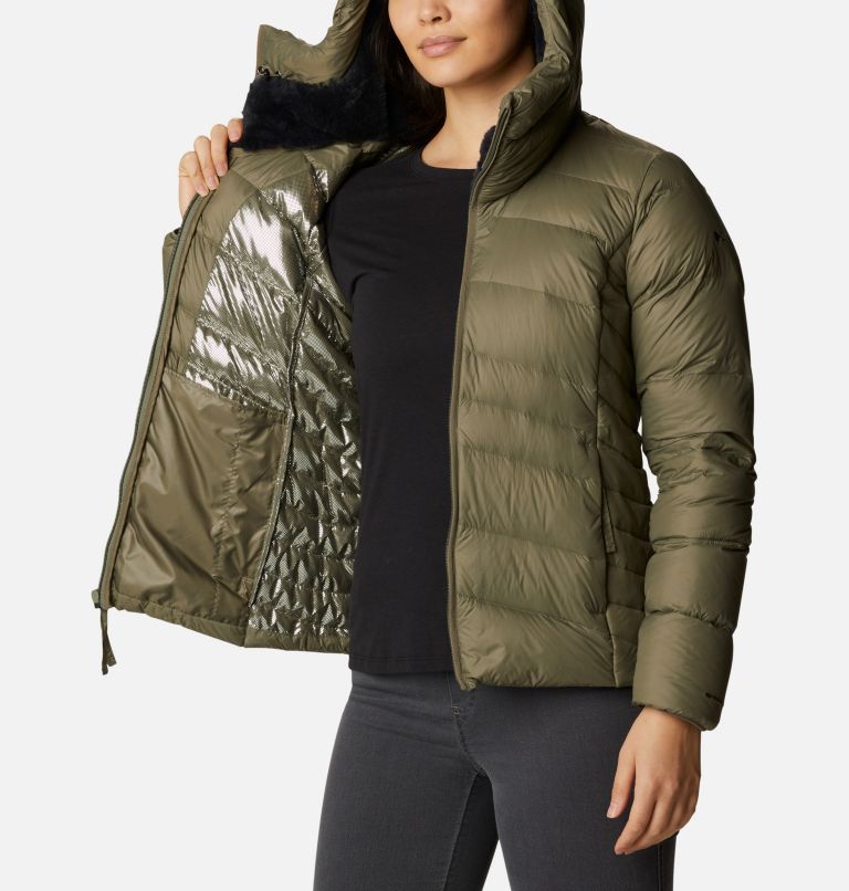 Autumn Park Down Hooded Jacket | 397 | M, Color: Stone Green, image 5