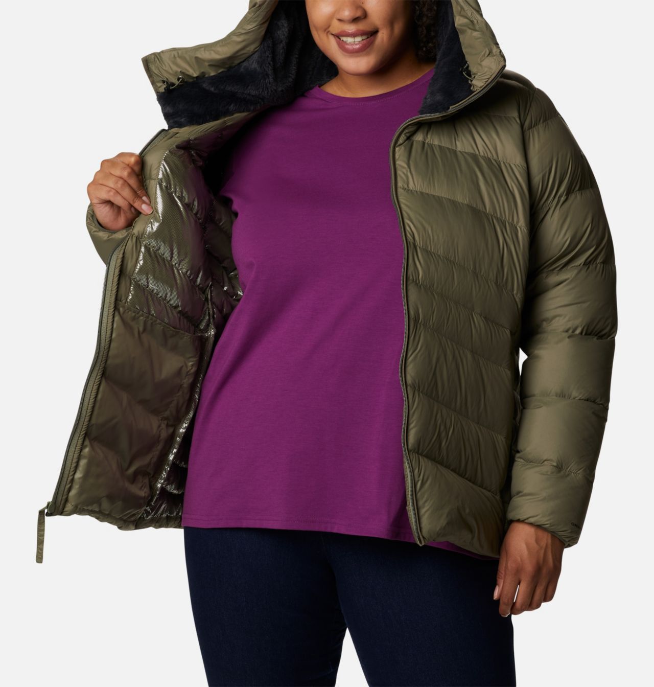 Women's Autumn Park™ Down Hooded Jacket - Plus Size 5
