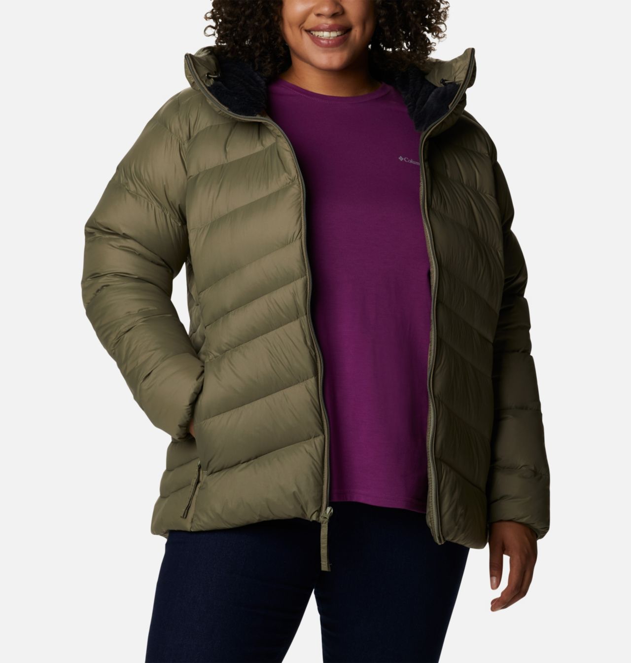 Women's Autumn Park™ Down Hooded Jacket - Plus Size 6