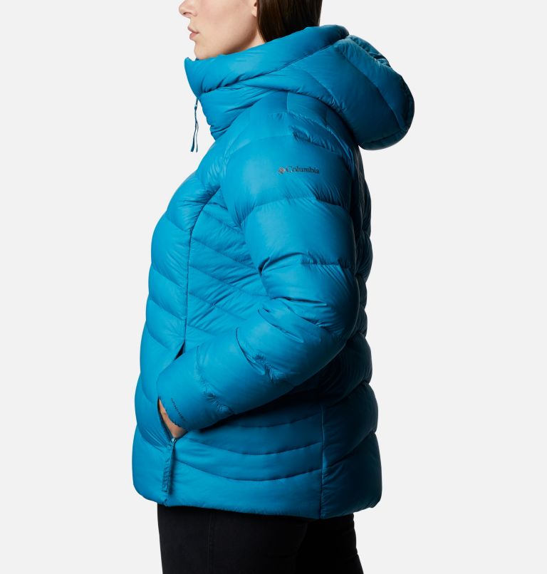 Autumn Park Down Hooded Jacket | 462 | 2X, Color: Fjord Blue, image 3