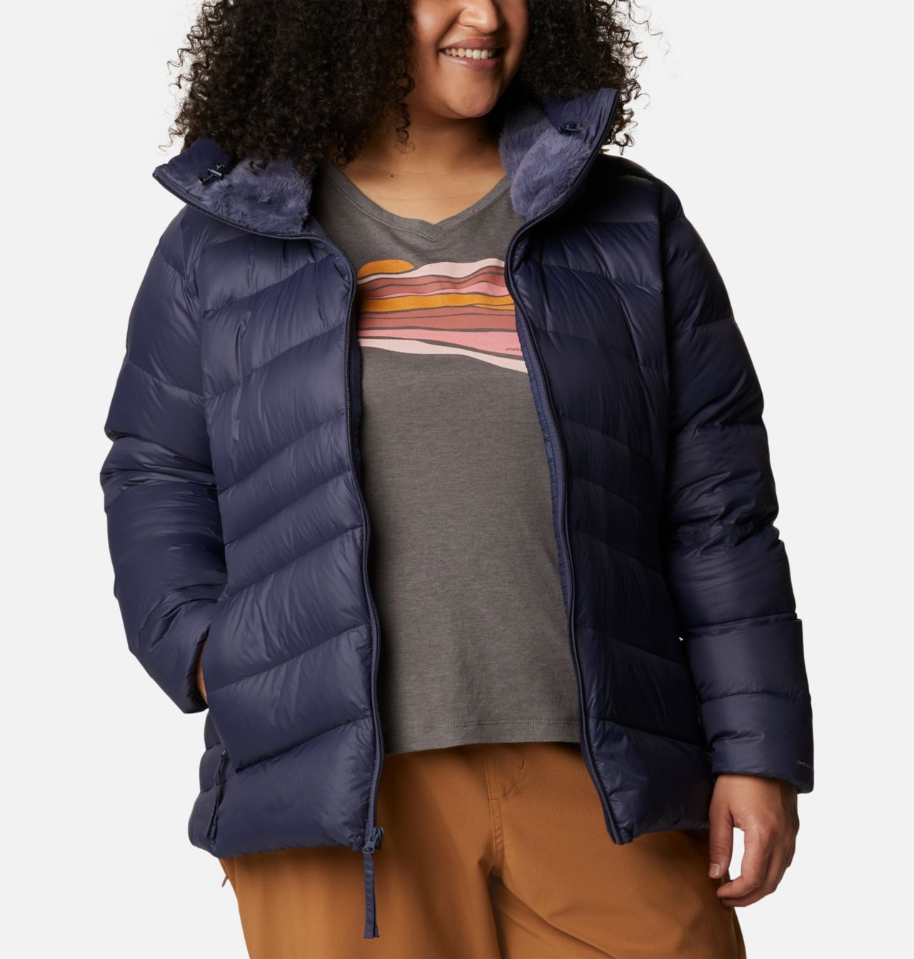 Women's Autumn Park™ Down Hooded Jacket - Plus Size 6