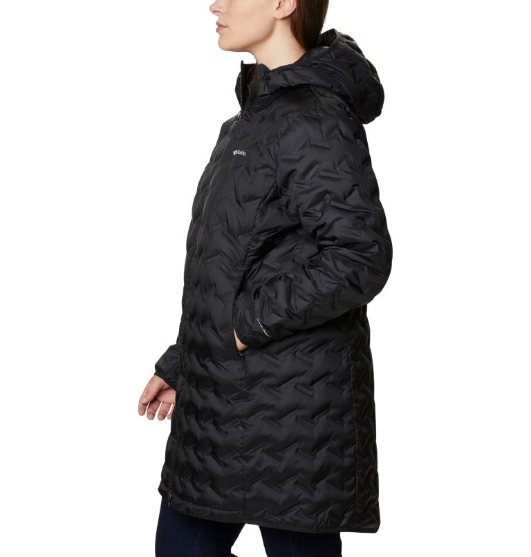 Thumbnail: Women's Delta Ridge Long Down Jacket - Plus Size, Color: Black, image 3